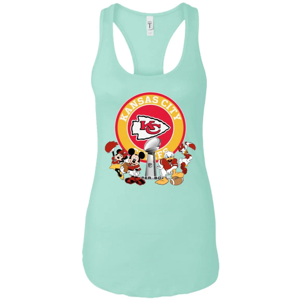 Nfl – Kansas City Chiefs Super Bowl 2019 Mickey Mouse Minnie Mouse Donald Duck Daisy Duck Football Women Tank Top