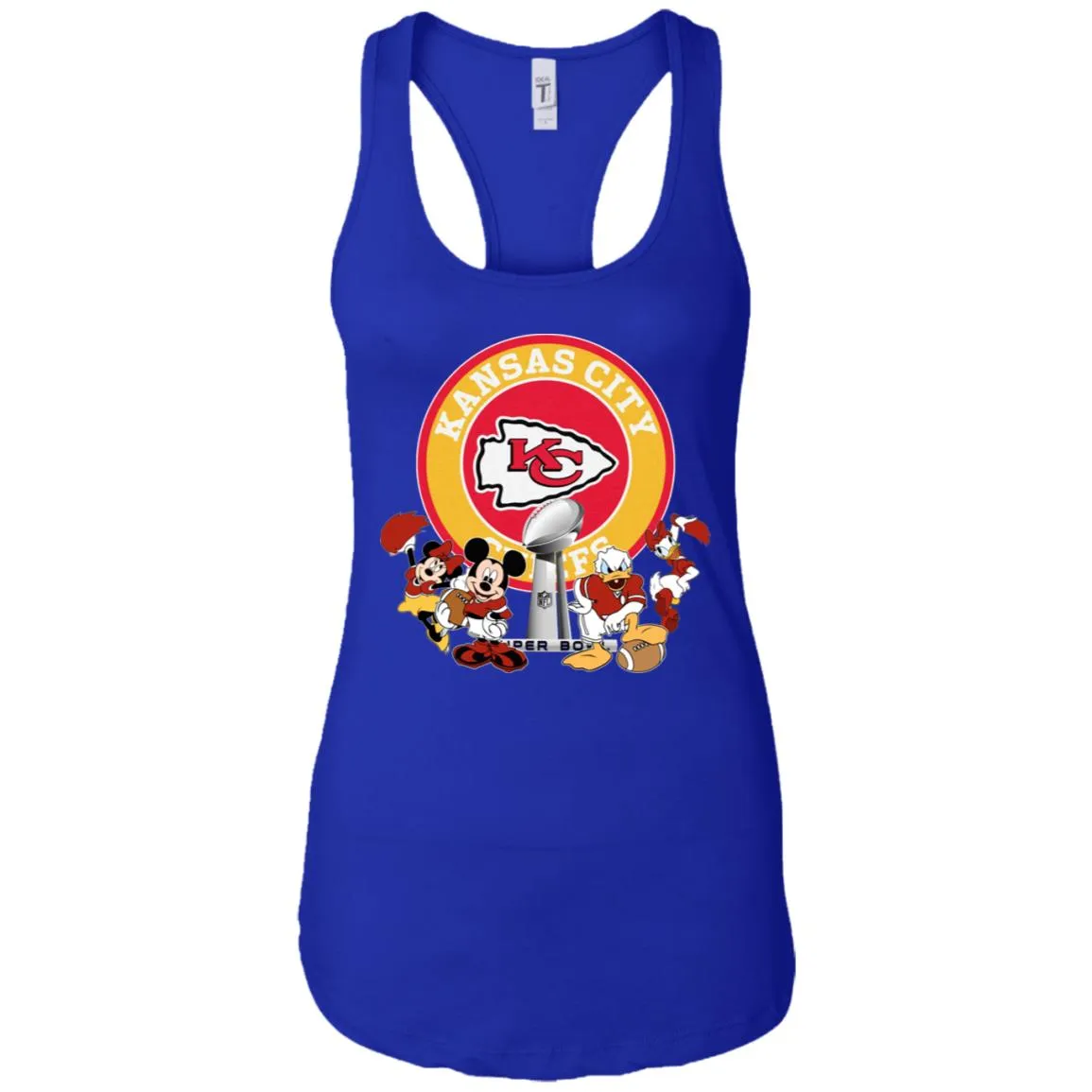 Nfl – Kansas City Chiefs Super Bowl 2019 Mickey Mouse Minnie Mouse Donald Duck Daisy Duck Football Women Tank Top