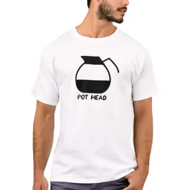 Nutcase Designer Round Neck Men's T-Shirt Wrinkle-Free Poly Cotton Tees - Pot Head