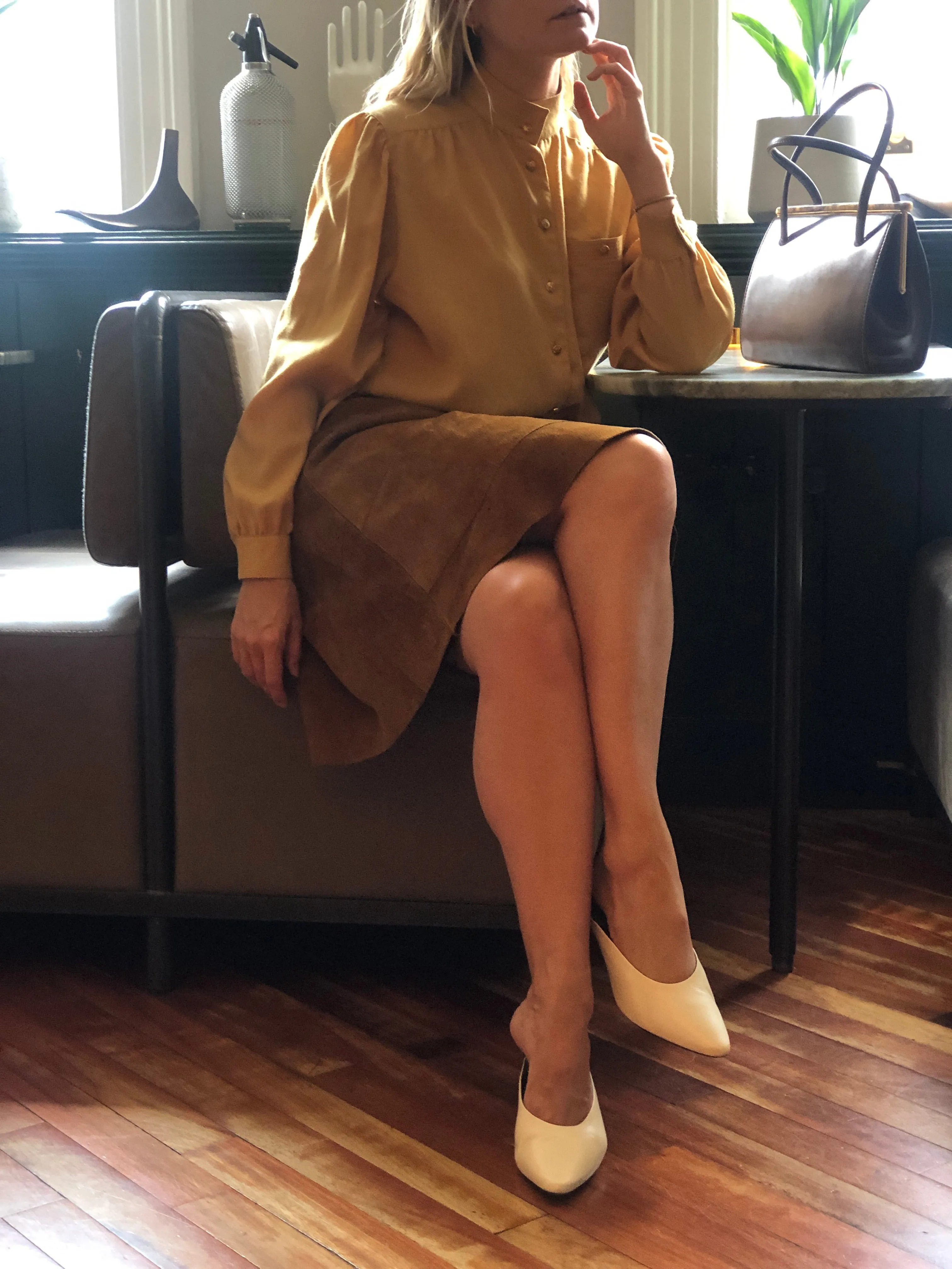 Riley suede skirt