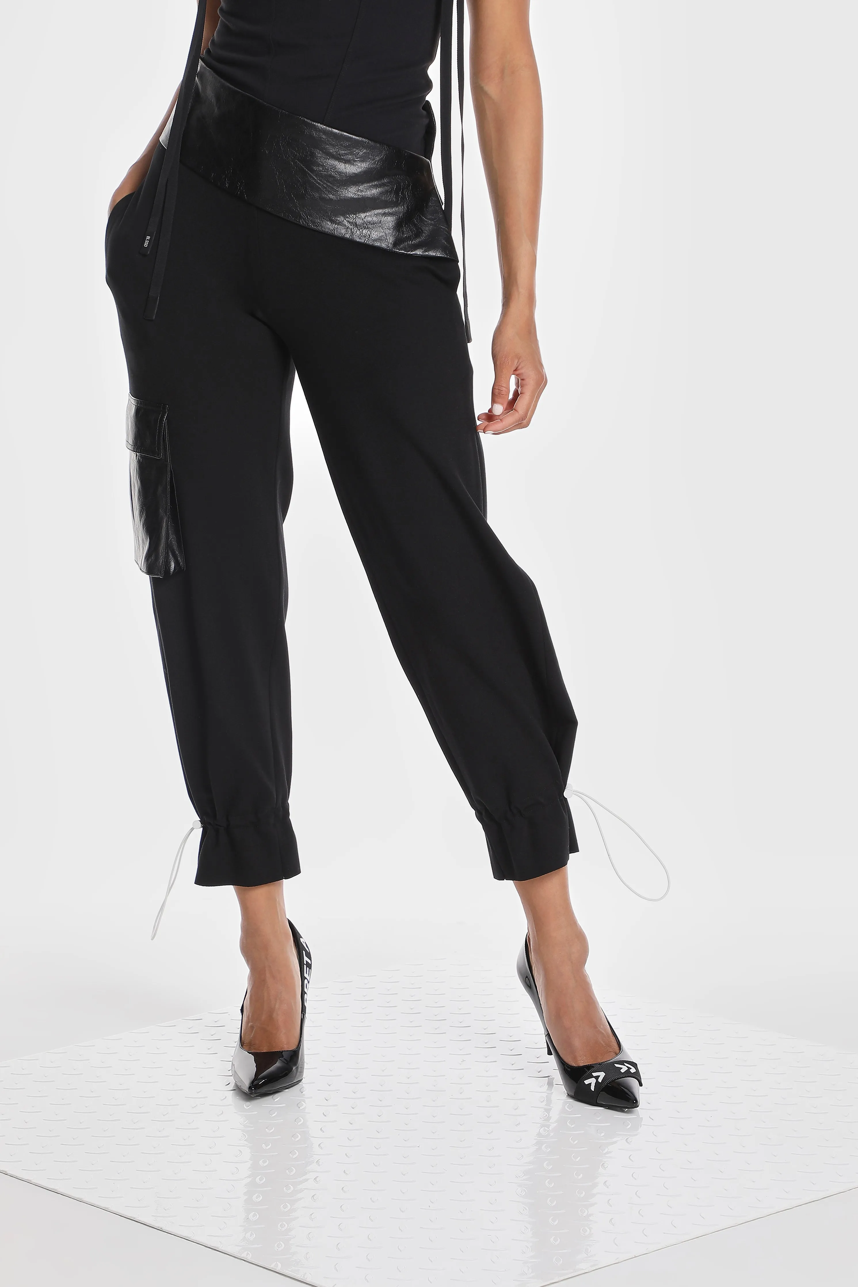 ROMA SLANTED WAIST TRACKSUIT PANTS