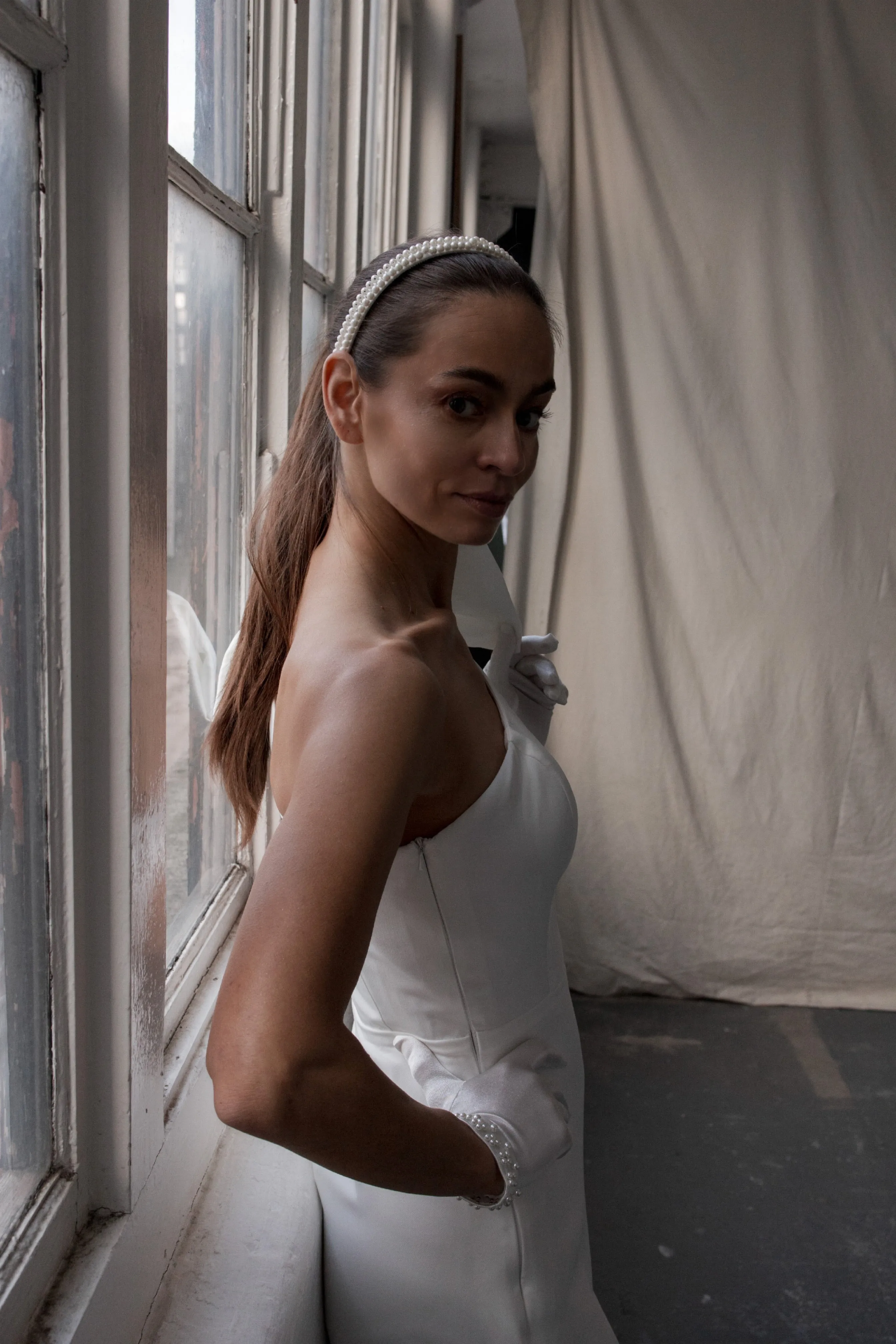 Sample - Alexandra One Shoulder Bridal Gown with Bow detail