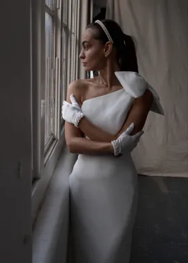 Sample - Alexandra One Shoulder Bridal Gown with Bow detail