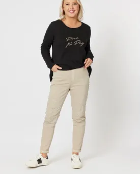 Threadz Pull On Ripped Jeans