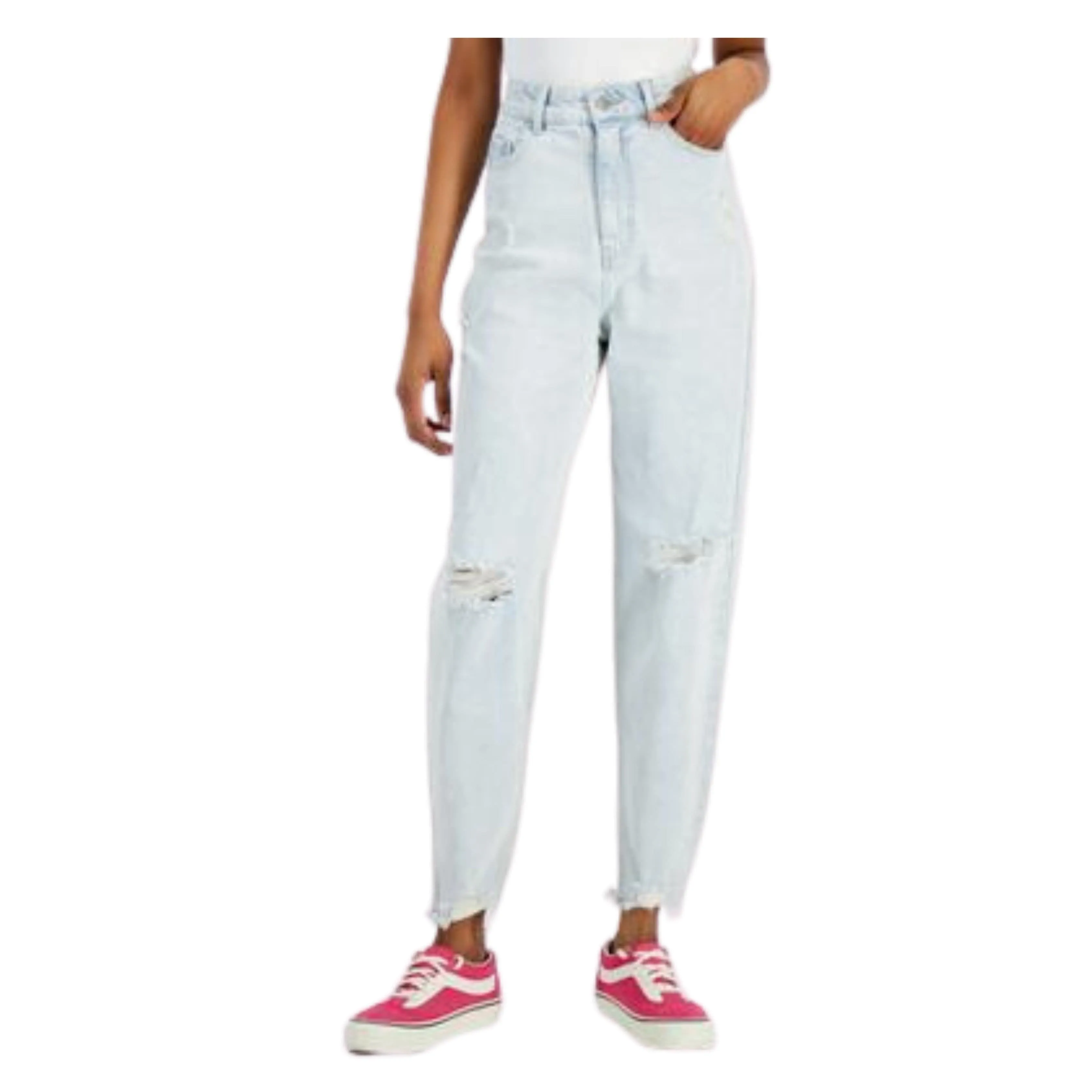 TINSELTOWN - Ripped Raw-Hem Jeans