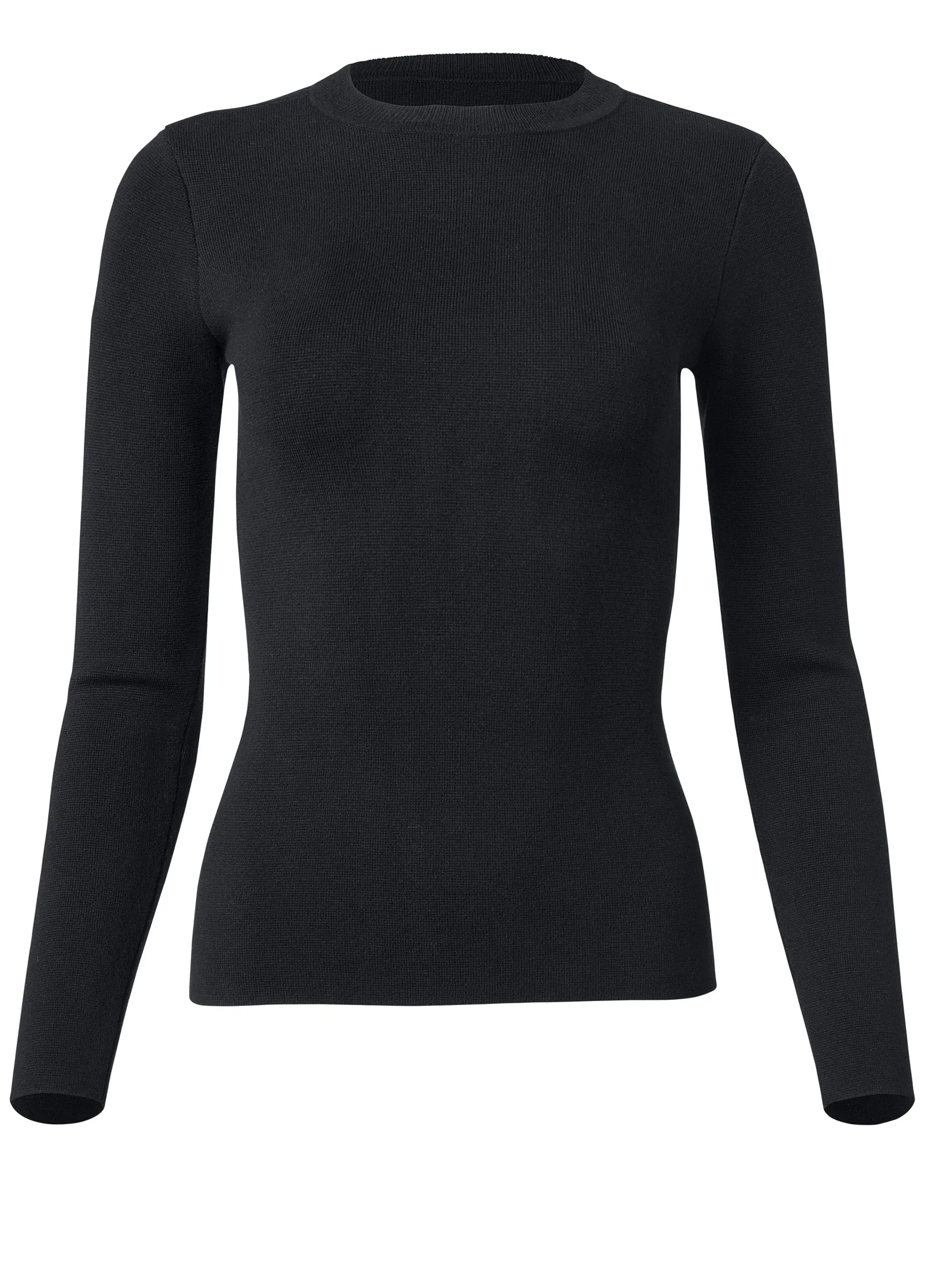 Twisted Cutout Back Detail Sweater - Black