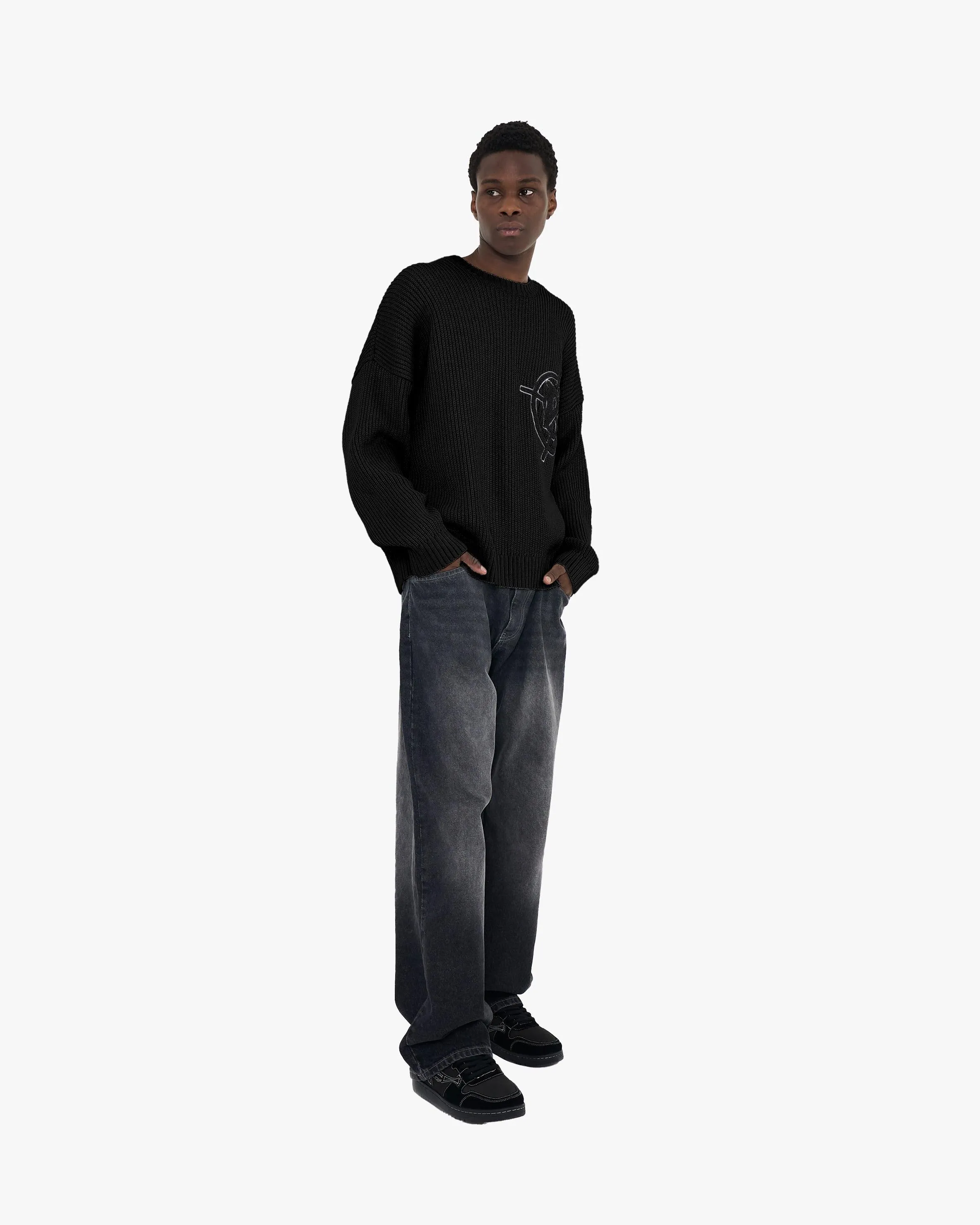V-LOGO KNITWEAR BLACK