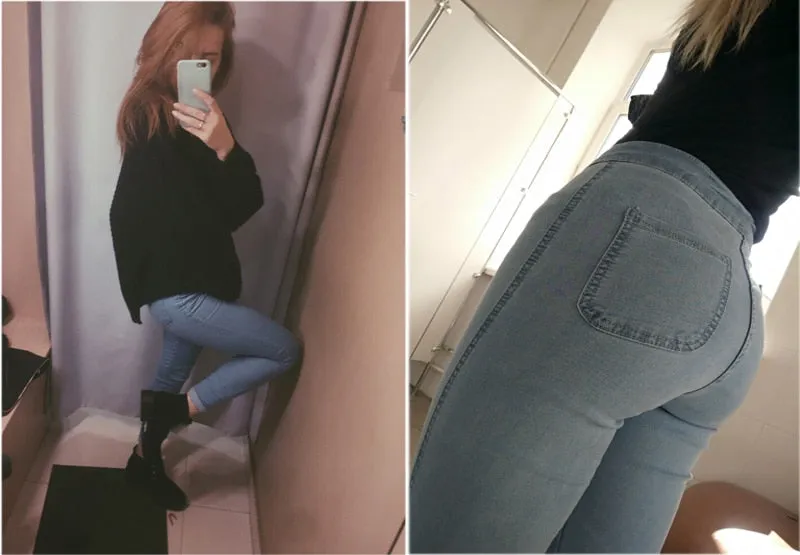 VenusFox Push Up Vintage High Waist Jeans