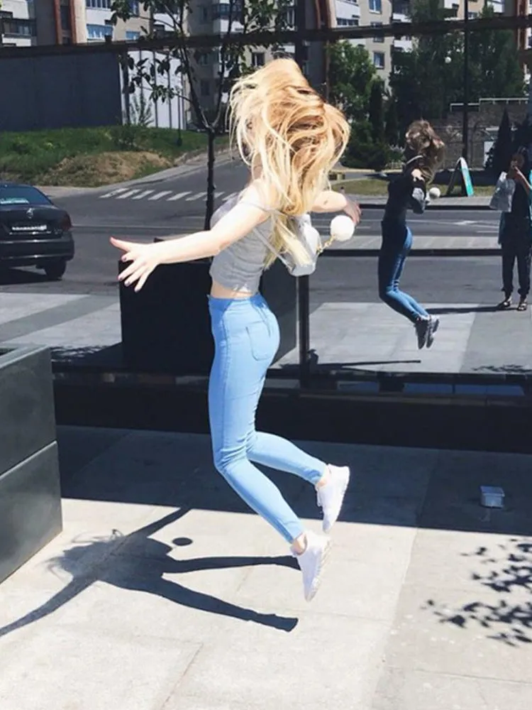 VenusFox Push Up Vintage High Waist Jeans