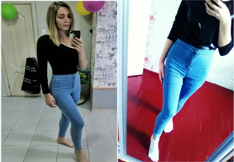 VenusFox Push Up Vintage High Waist Jeans