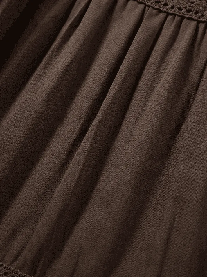 Vintage Tiered Midi Skirt