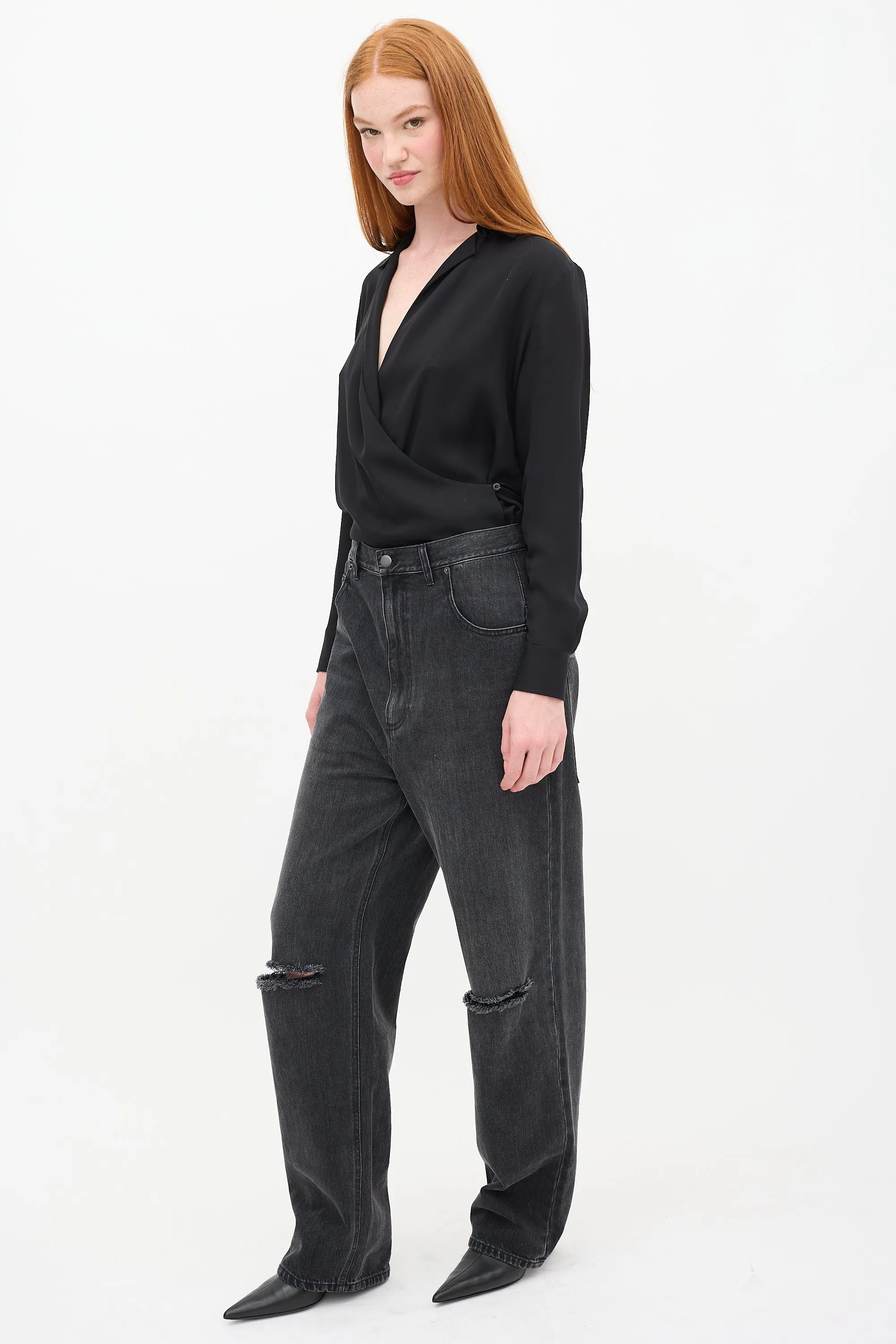 Washed Black Ryder Ripped Jeans