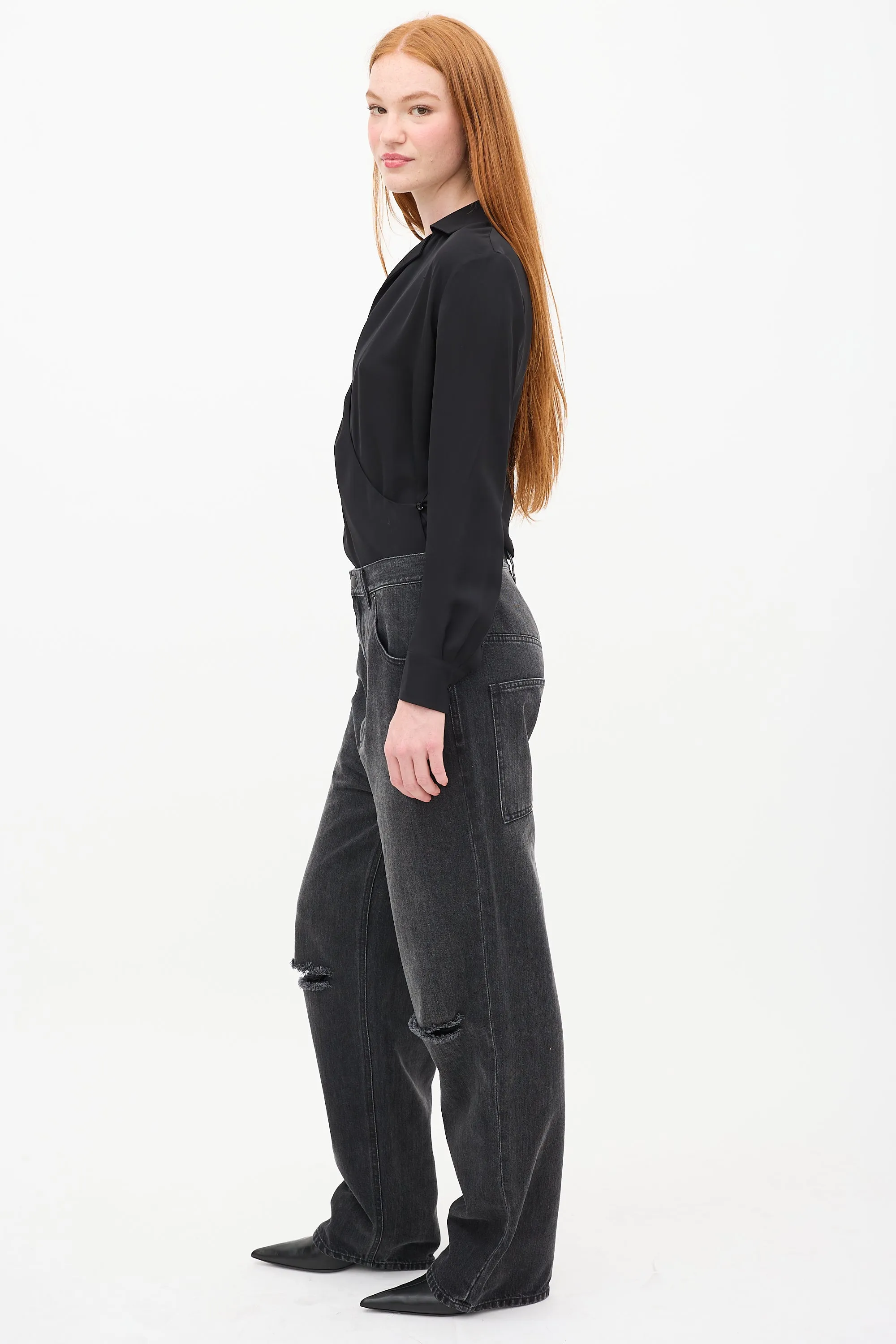 Washed Black Ryder Ripped Jeans