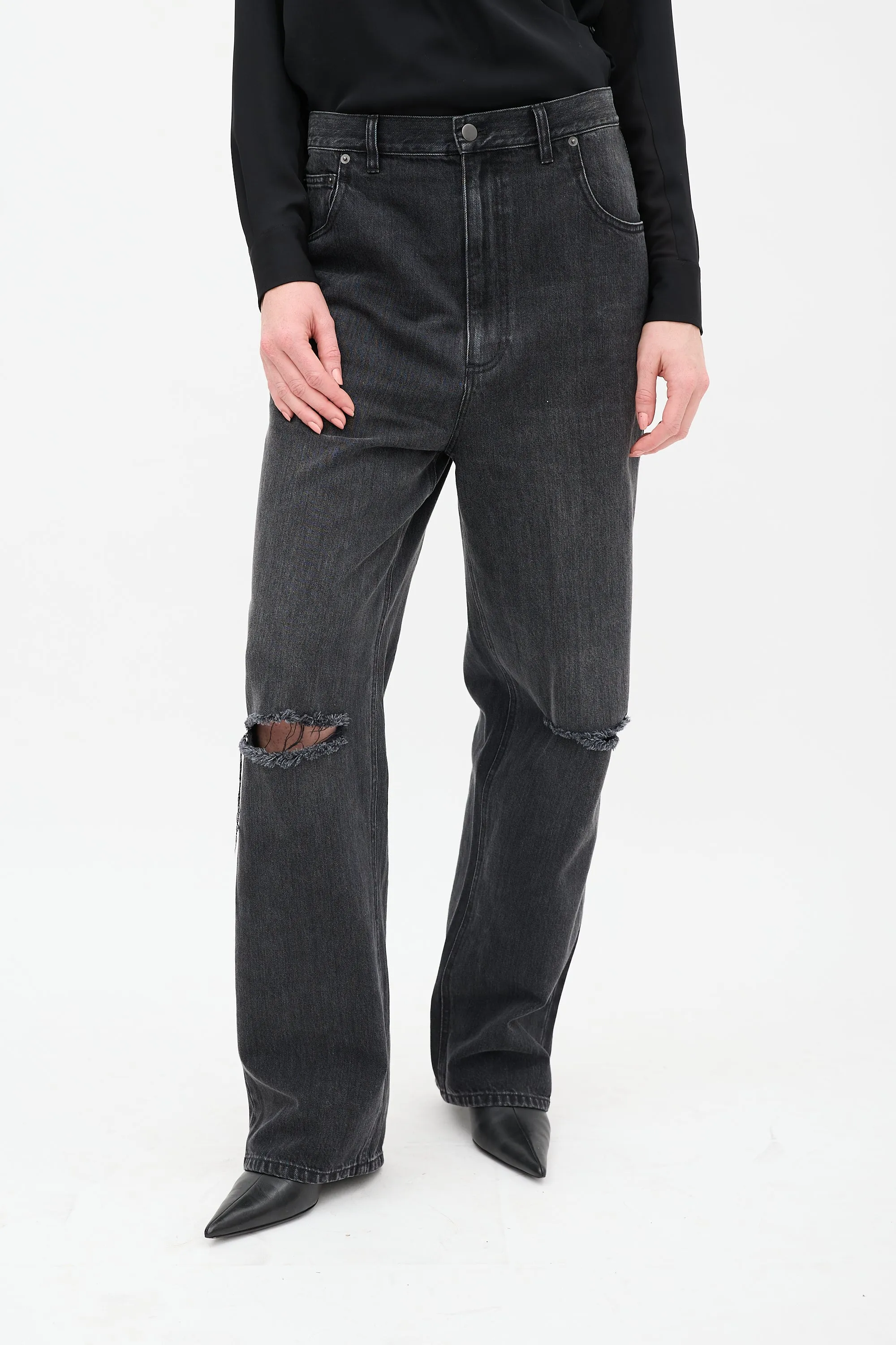 Washed Black Ryder Ripped Jeans