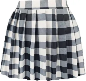 Women Sexy Pleated Mini Skirts Ruffle Club Y2k Role Play A-line Skater Skirt Casual Stretchy Uniform for Girls