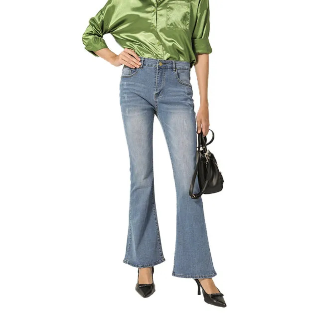 Yeknu Streetwear Women&#39;s Jeans Solid Color Denim Trousers Stright Leg Pants Autumn Winter Leisure Fashion Jeans Pants For Female