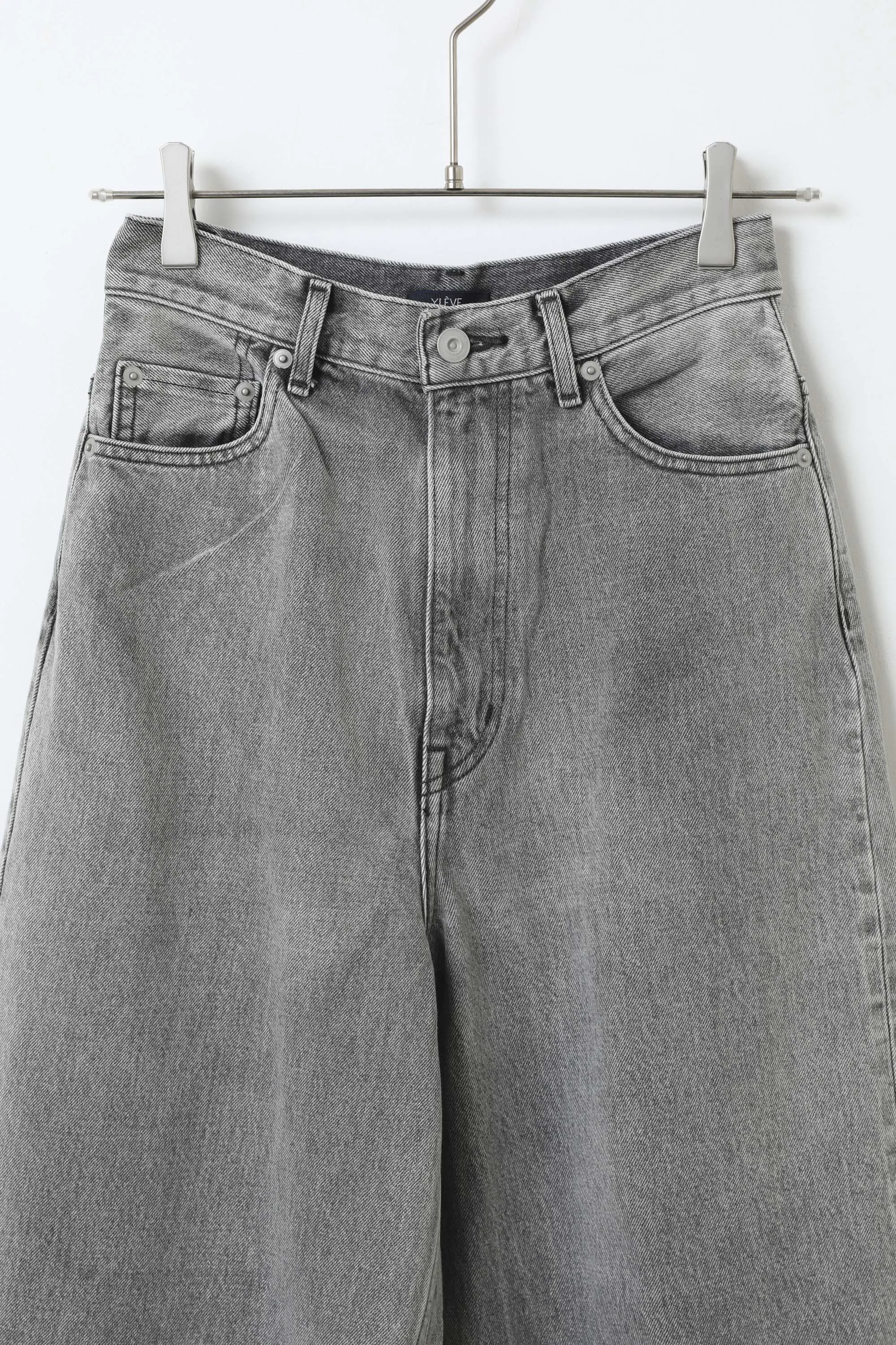 YLÈVE / 13.5oz DENIM HIGH WAIST WIDE FADE